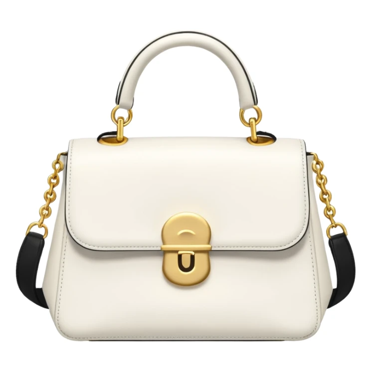 channel bag in white and gold  sticker