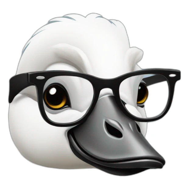 A goose in black glasses sticker