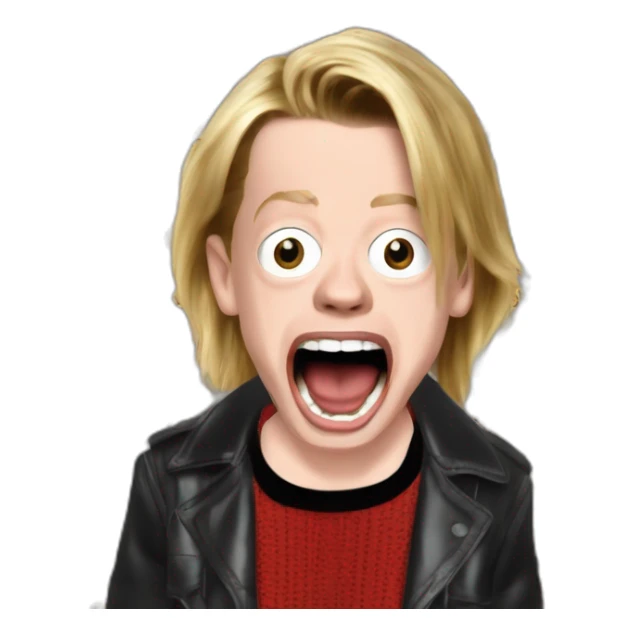 Macaulay culkin home alone scream with Michael jackson sticker