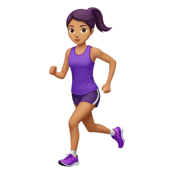 Girl Runner in purple top sticker