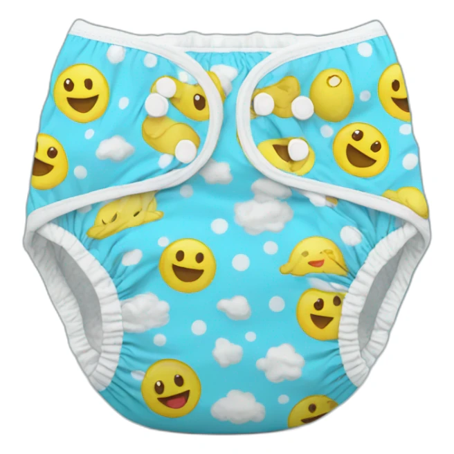 diaper blue size M sticker