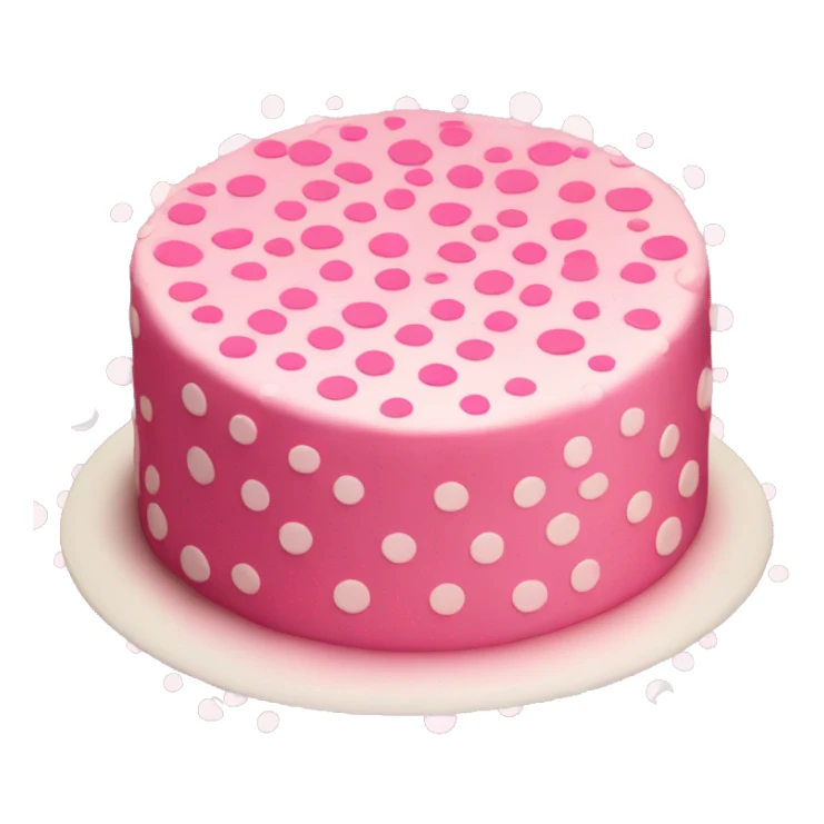 Pink and white polka dot cake sticker