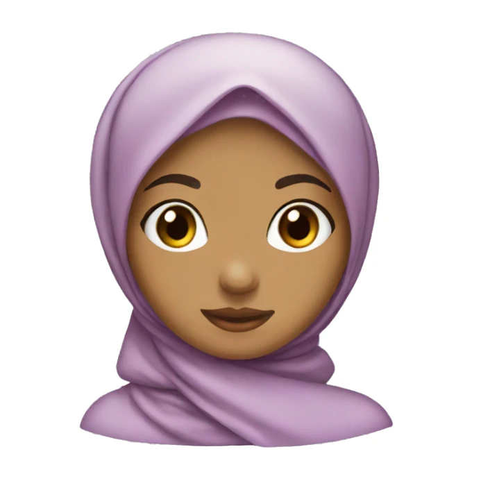 Hijab girl with a bow sticker