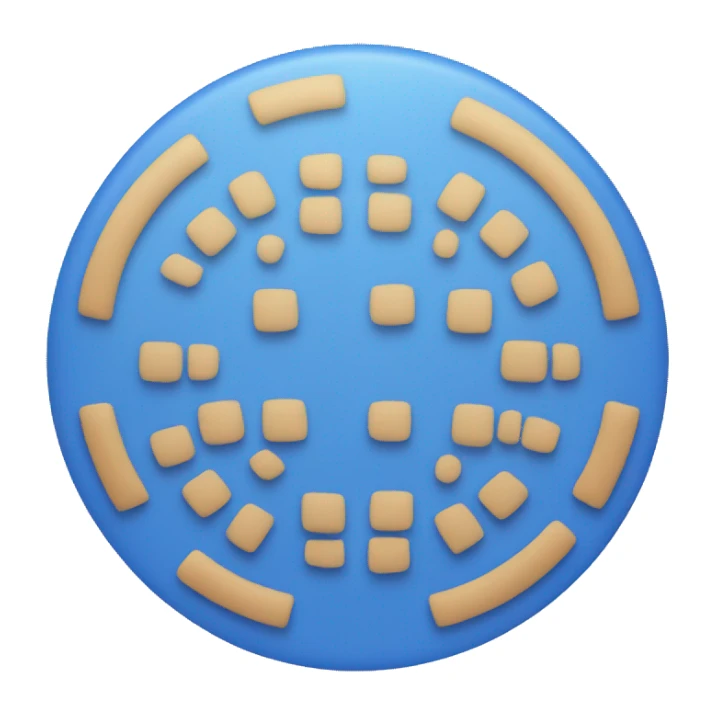 Create circle blue emoji with check on the center sticker