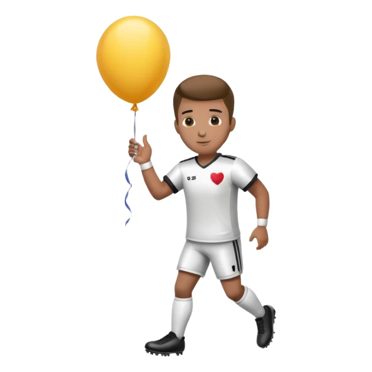 Football player with balloon sticker