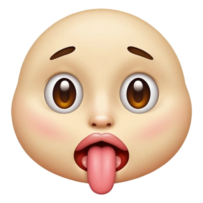 nervously sticking out tongue emoji sticker