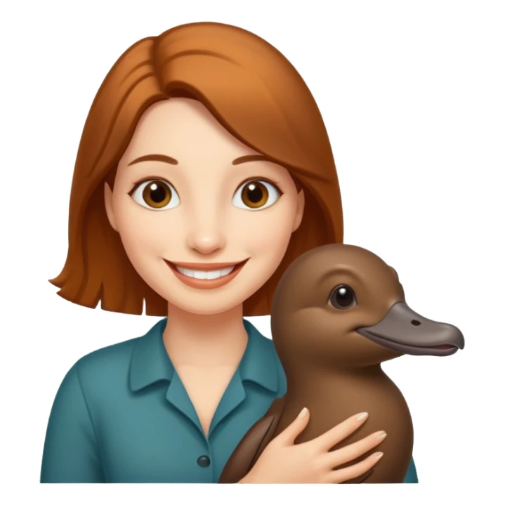 woman with platypus sticker