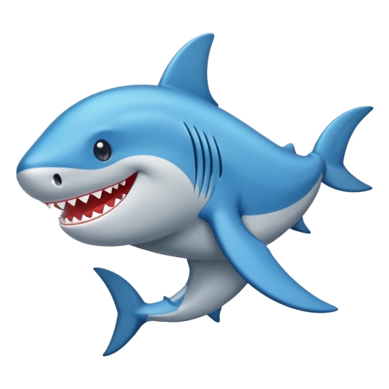 Un tiburón con zapatos azules  sticker