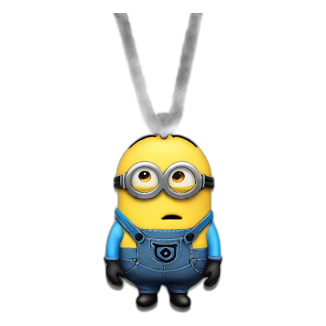 sad minion rope necklace sticker