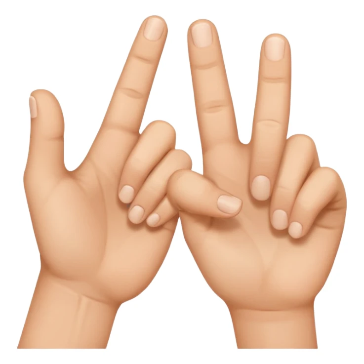 two hands making an L each using the index and thumb sticker