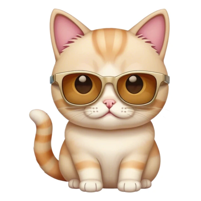 munchkin cat with shudder shades sticker