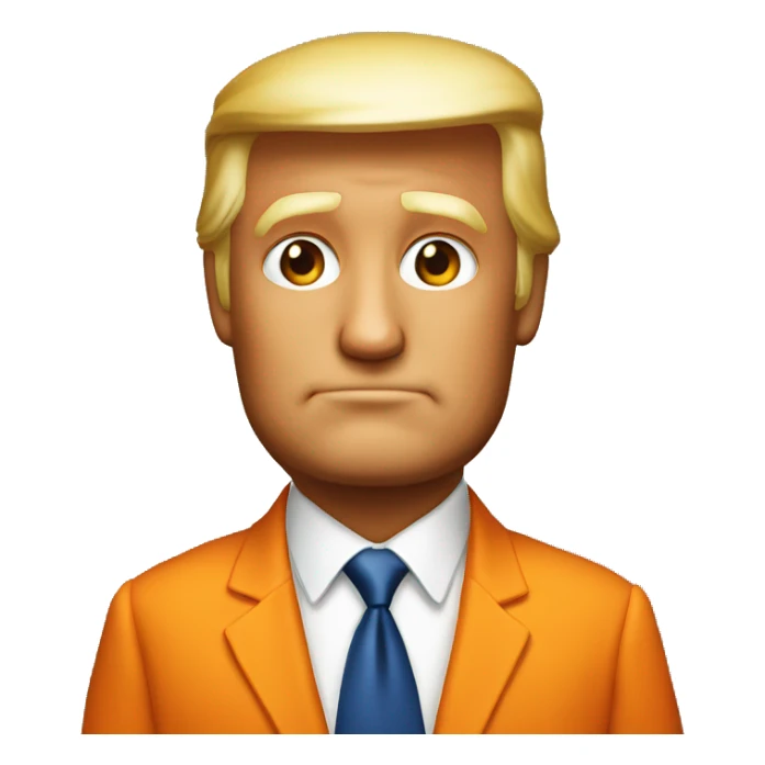 Donald Trump orange sticker