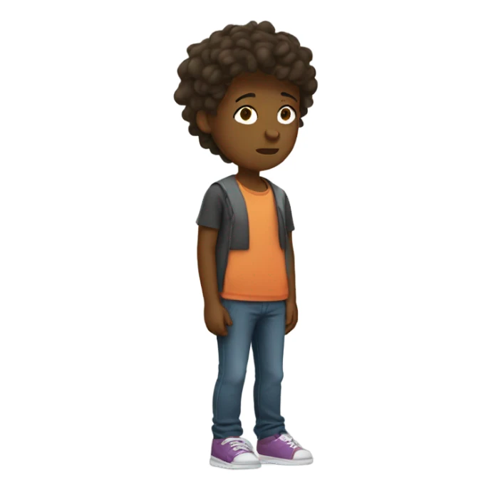 Teenager sleeping while standing sticker