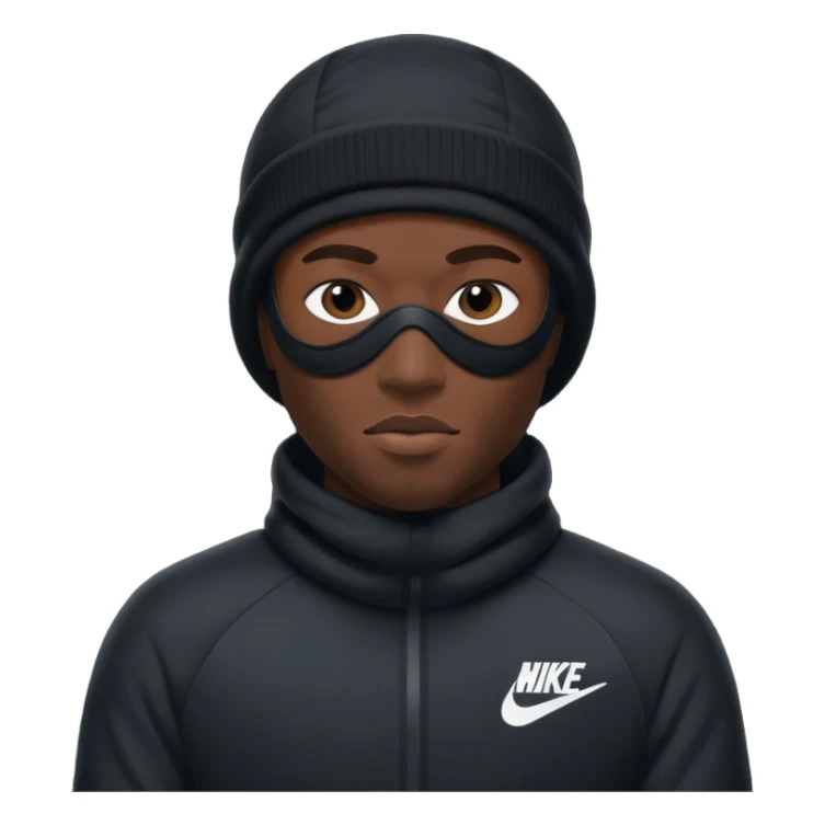 Nike ski mask black man sticker