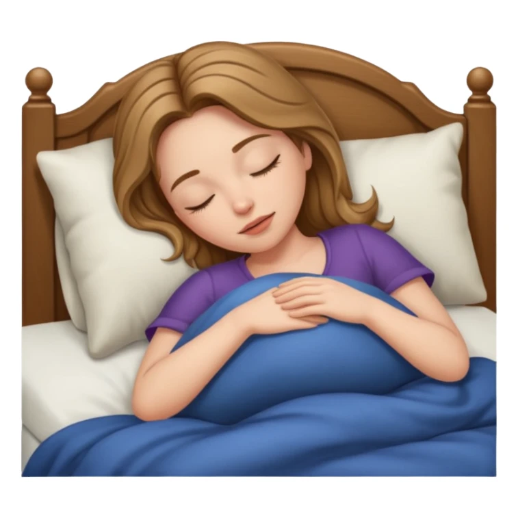 bronde woman sleeping in bed sticker