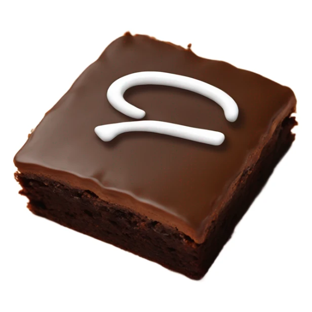 Browns logo on a brownie sticker