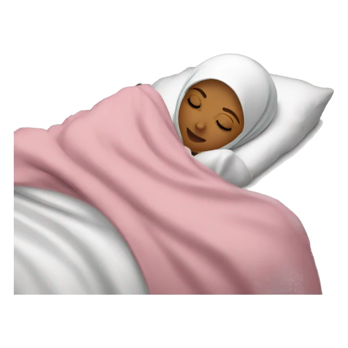 Hijabi-woman-sleeping-inside-bed sticker