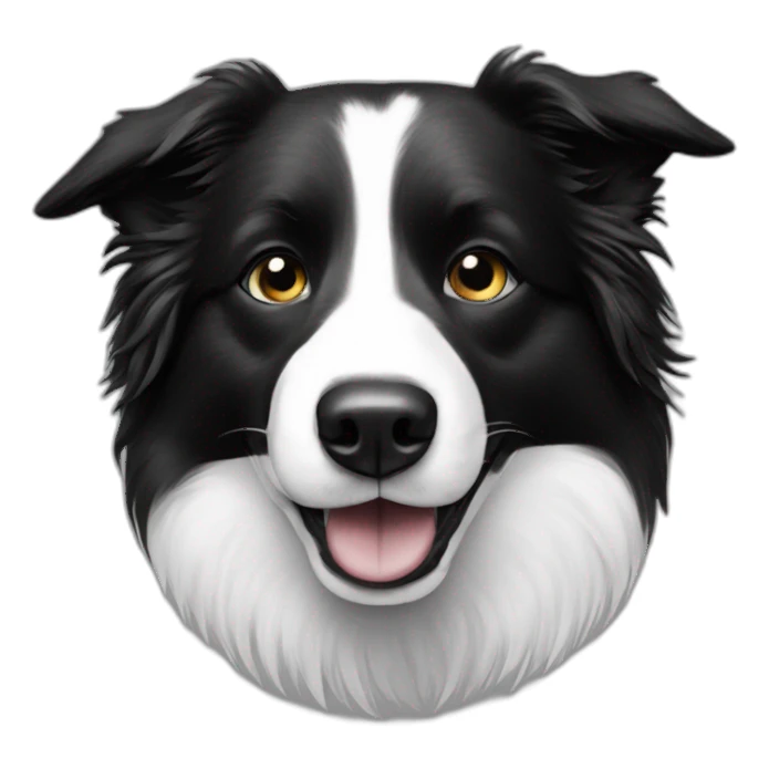 Bordercollie-blackandwhite-with-walleyes sticker