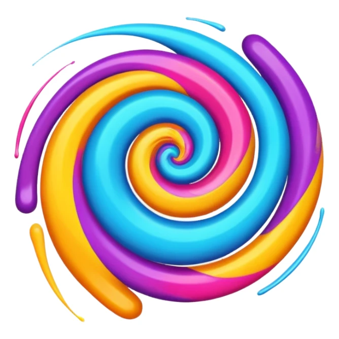 vibrant abstract swirl representing a dream sticker