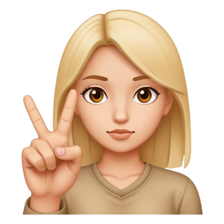 Middle finger with girl sticker