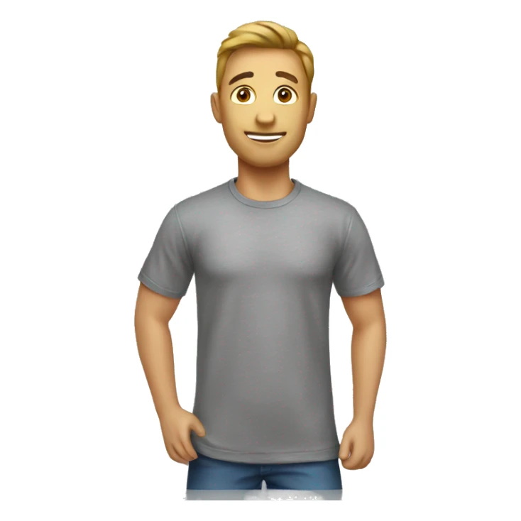 Gray T-Shirt, 3d
 sticker