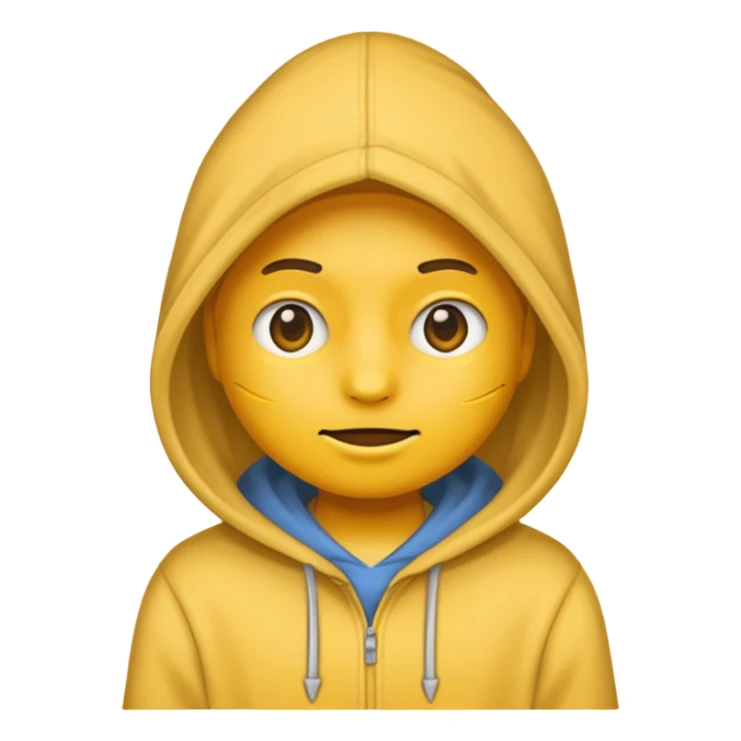 Scetchy  emoji wearing hoodie sticker