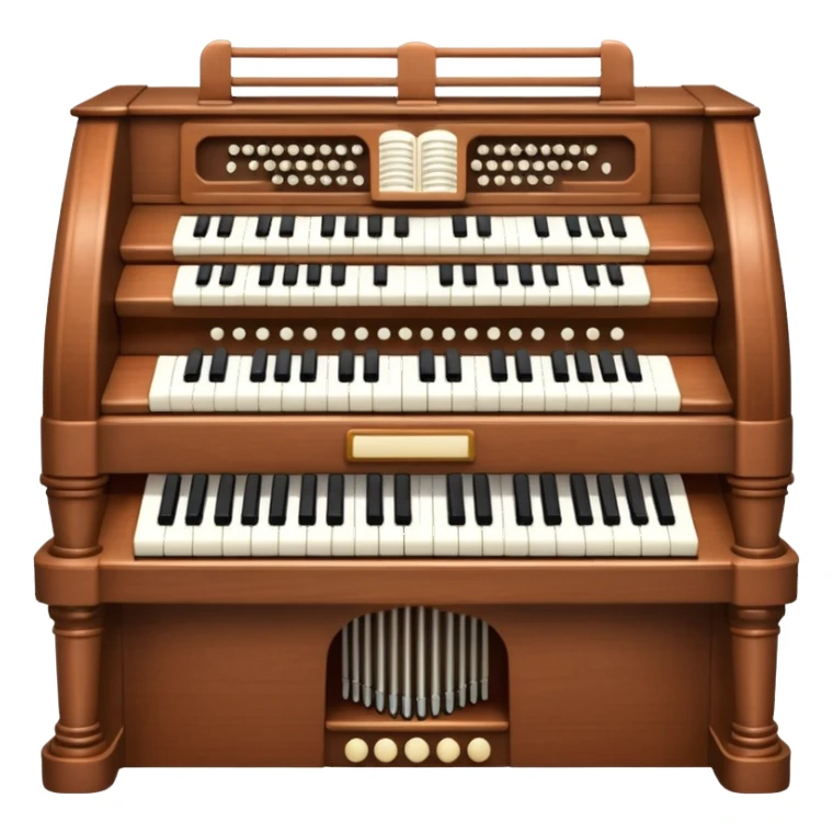 A Pipe Organ with 3 manuals, pedal, sticker