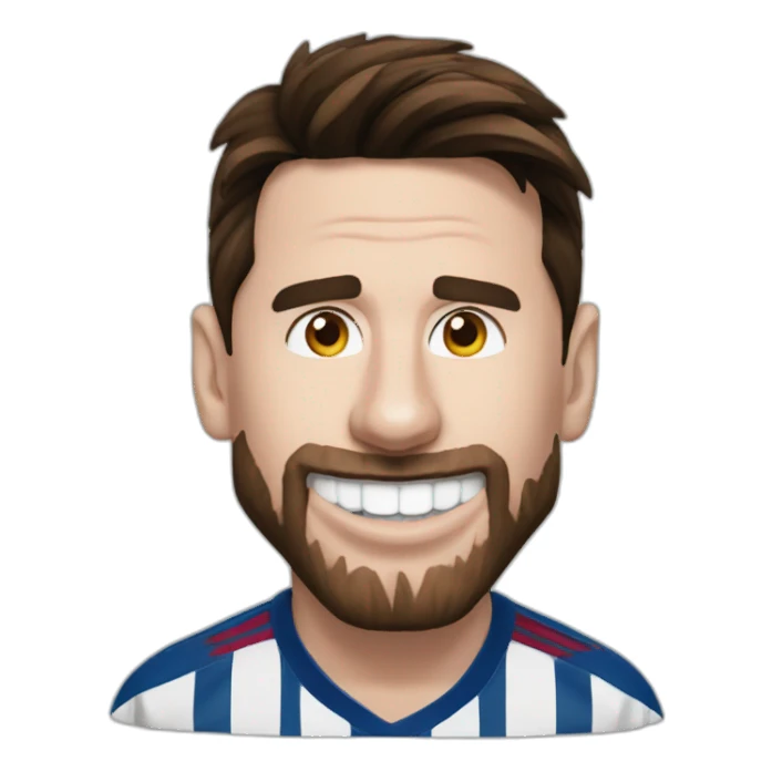 lionel messi avec une dent sticker