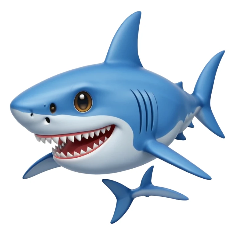 Shark with star eyes emoji sticker