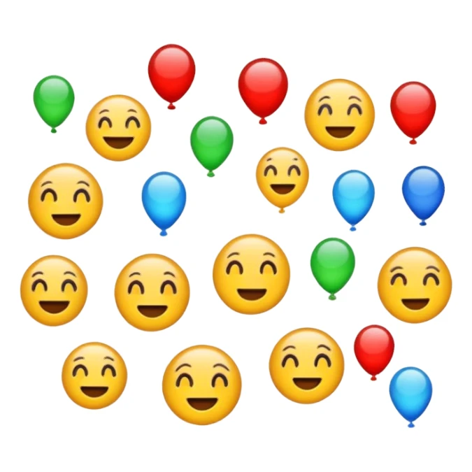 Erstell mir ein Emoji mit Konfetti  sticker