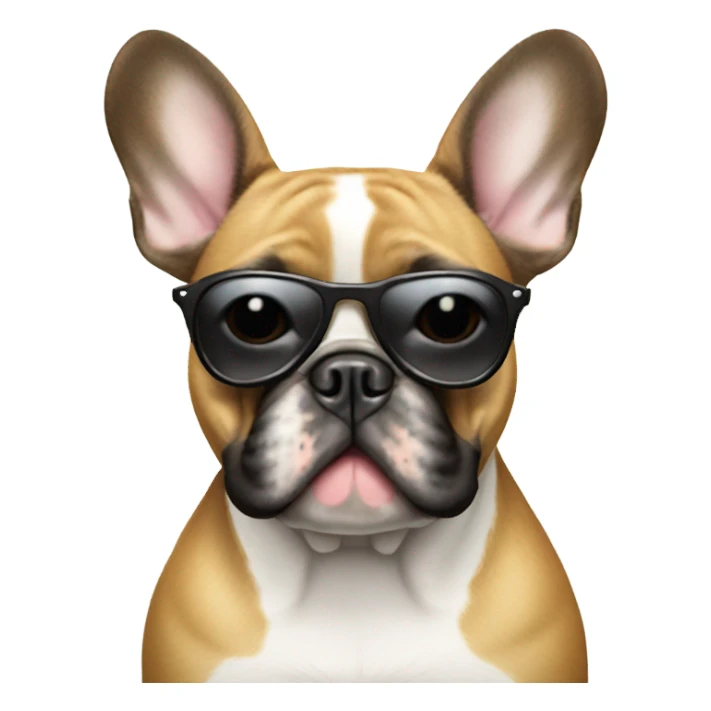 French bulldog wearing sunglasses sticker