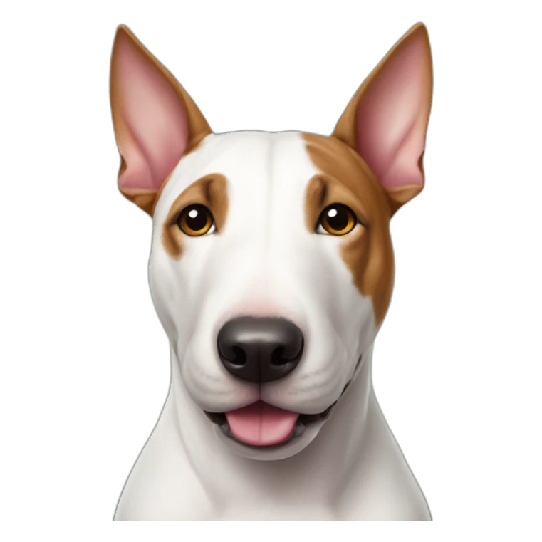 Bull terrier avec une pastèque sur la tête sticker