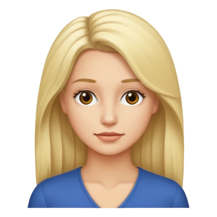 rubia cobriza pelo largo y liso sticker