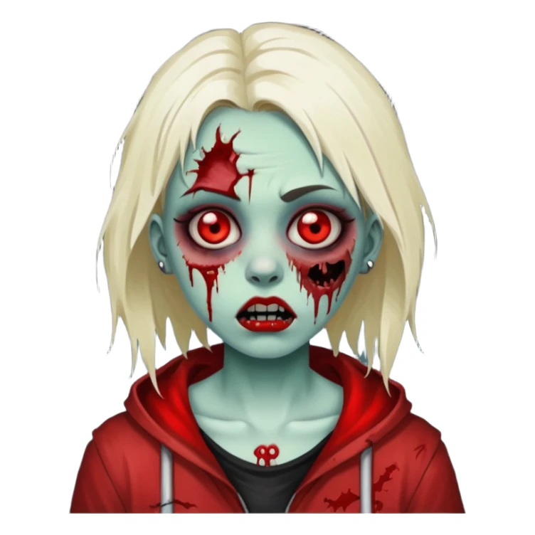 Zombie girl with a septum piercing sticker