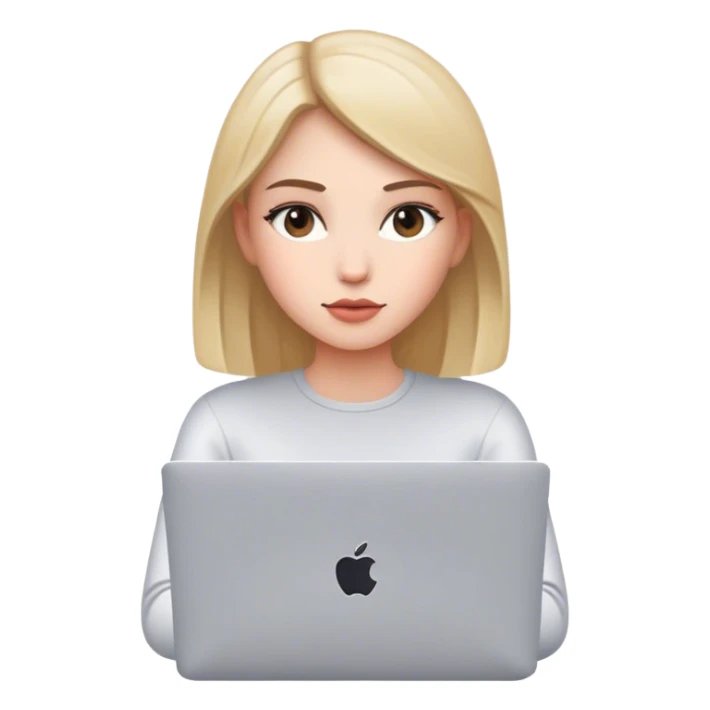 clean girl macbook productive sticker