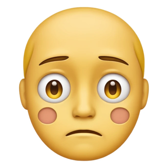 sad face emoji, classic style sticker