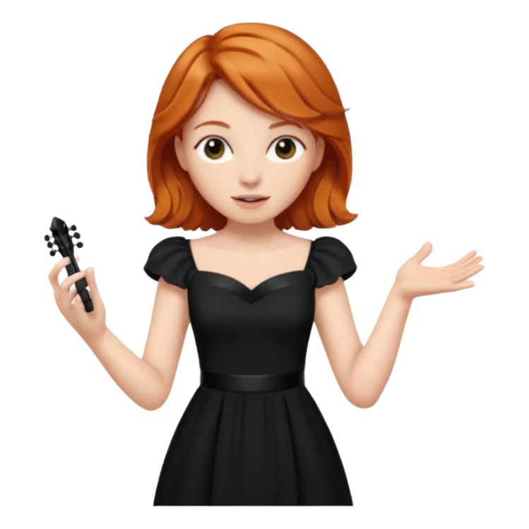 Ginger haired female conducting music sticker