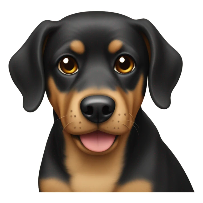 Black and tan dog sticker