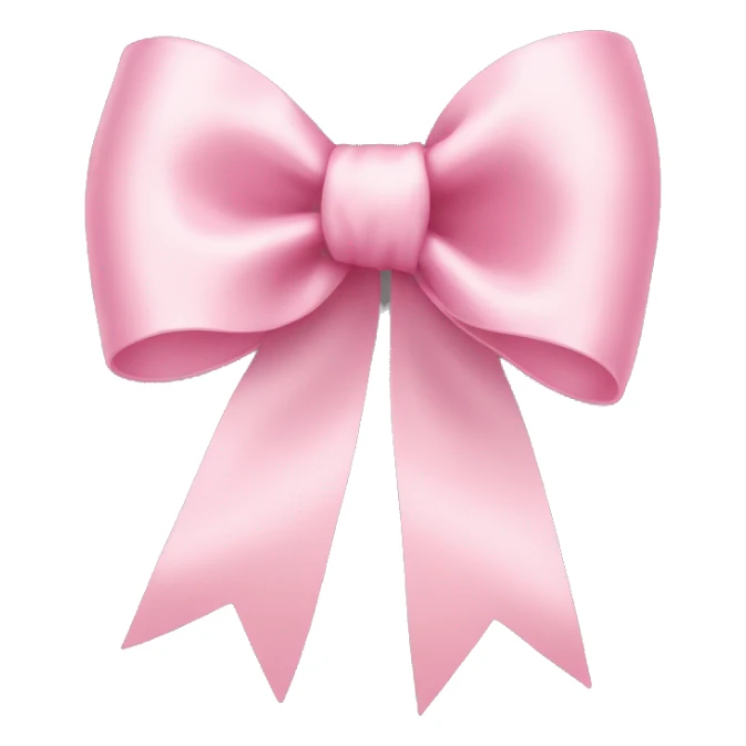 light pink ribbon bow sticker
