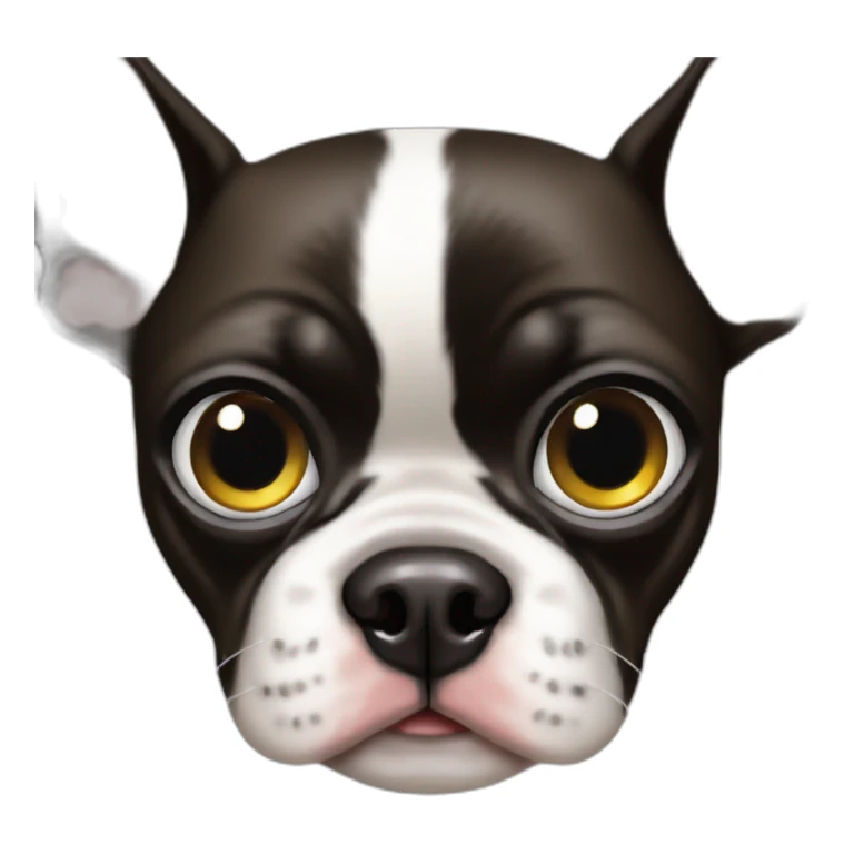 Boston terrier con parche en el ojo sticker
