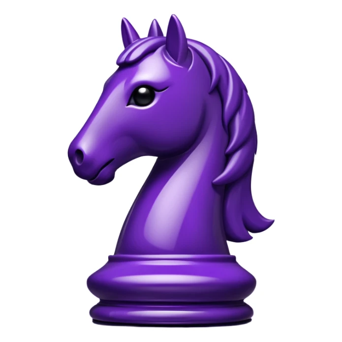 chess knight dark purple sticker
