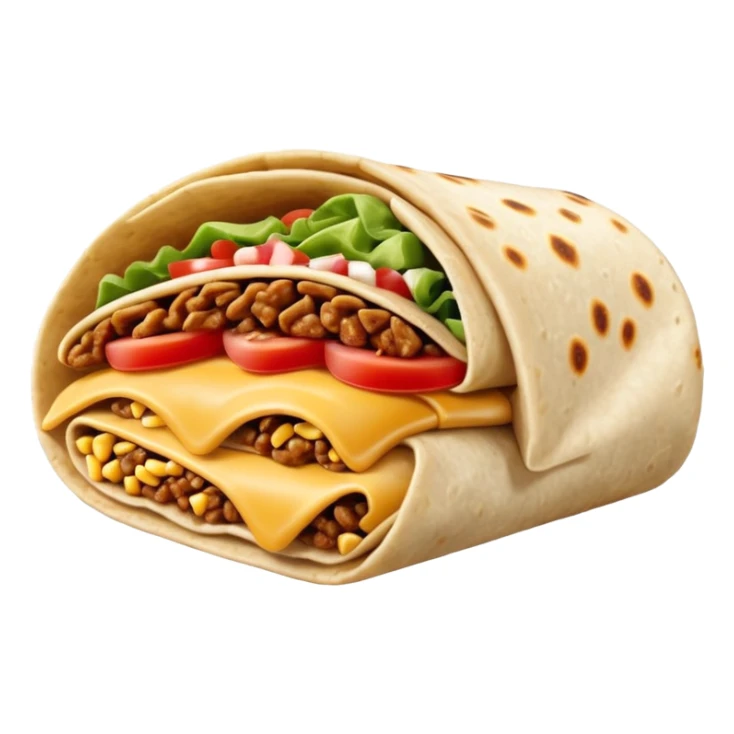 folded snacks,burrito sandwich sticker