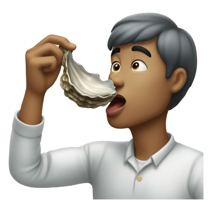 Person licking an oyster  sticker