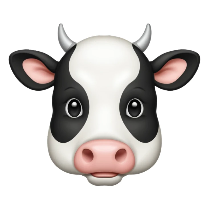 draw this emoji whit just line 🐮 sticker