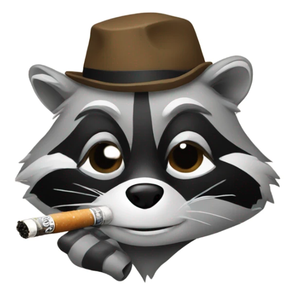 raccoon smoking a cigarette  sticker