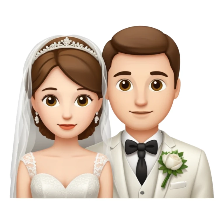 wedding couple, bride and groom sticker