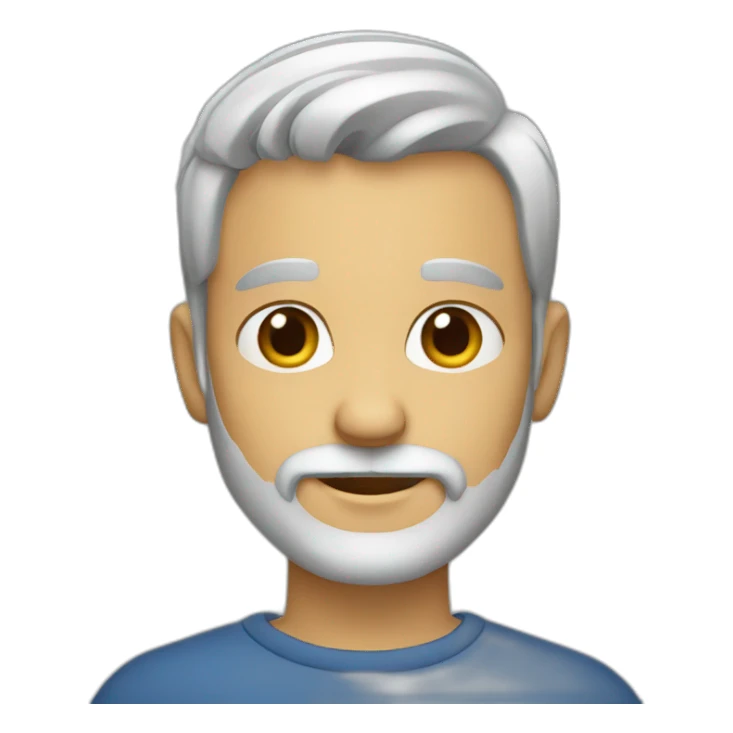 old young guy with beard and little hair sticker