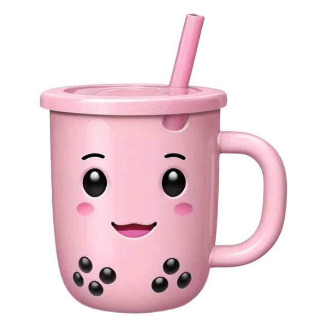 Pink mug with bubble tea, Without a face, Just a pink bubble tea mug (WITHOUT A FACE!!!!!!) sticker