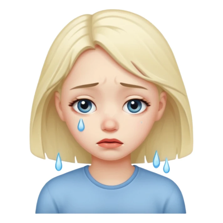 Cute sad girl sticker