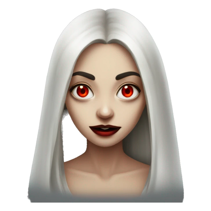 Hyper realistic vampire woman with red eyes  sticker